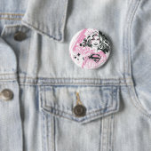 Supergirl totaal fantastisch ronde button 5,7 cm (In situ)