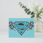 Supergirl Tribal Pattern-Logo Briefkaart (Staand voorkant)