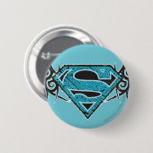 Supergirl Tribal Pattern-Logo Ronde Button 5,7 Cm (Voorkant /achterkant)