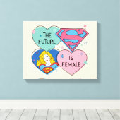 Supergirl uit deze wereldgrafische weergave canvas afdruk (Insitu (Houten vloer))