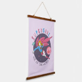 Supergirl uit deze wereldgrafische weergave hangend wandkleed (Gebogen)