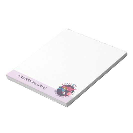 Supergirl uit deze wereldgrafische weergave notitieblok (Linkerzijde)