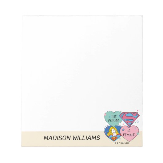 Supergirl uit deze wereldgrafische weergave notitieblok (Voorkant)