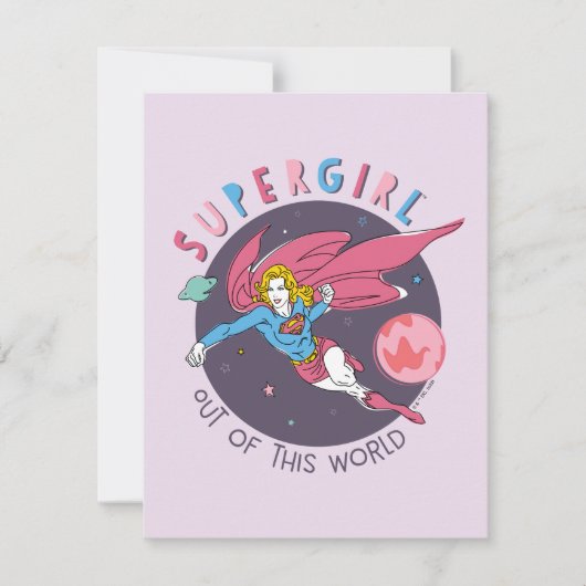 Supergirl uit deze wereldgrafische weergave notitiekaartje (Voorkant)