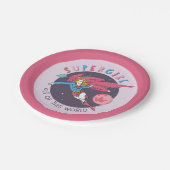 Supergirl uit deze wereldgrafische weergave papieren bordje (Gekanteld)