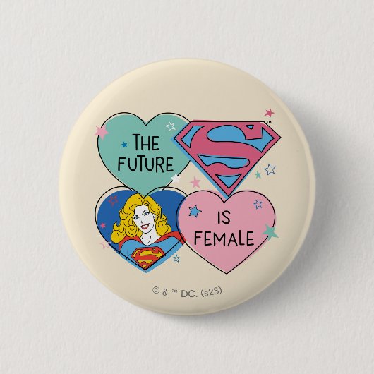 Supergirl uit deze wereldgrafische weergave ronde button 5,7 cm (Voorkant)