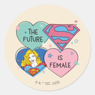 Supergirl uit deze wereldgrafische weergave ronde sticker