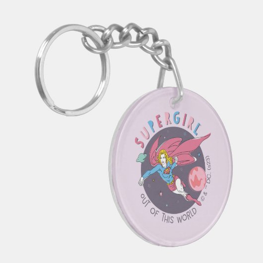 Supergirl uit deze wereldgrafische weergave sleutelhanger (Voorkant Links)