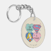 Supergirl uit deze wereldgrafische weergave sleutelhanger (Voorkant Links)