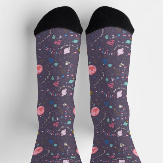 Supergirl uit deze wereldgrafische weergave sokken (Top)