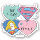 Supergirl uit deze wereldgrafische weergave sticker (Voorkant)