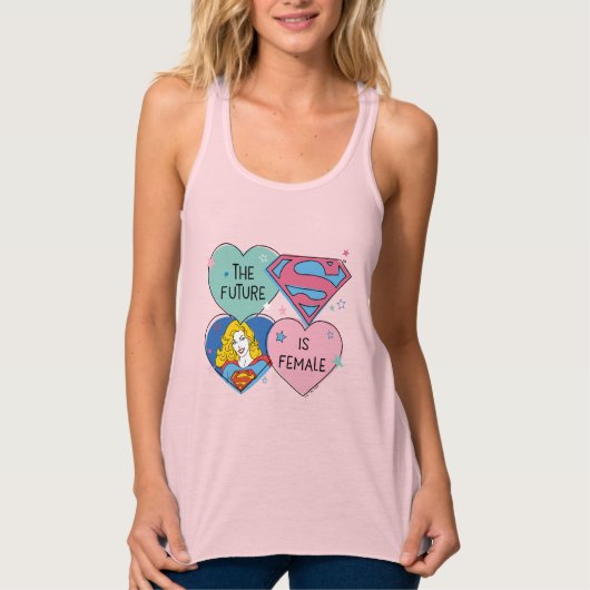 Supergirl uit deze wereldgrafische weergave tanktop (Voorkant)