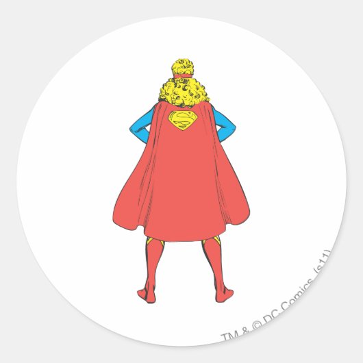 Supergirl Uitzicht Ronde Sticker (Voorkant)