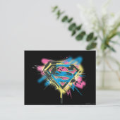 Supergirl, verf en morsen briefkaart (Staand voorkant)