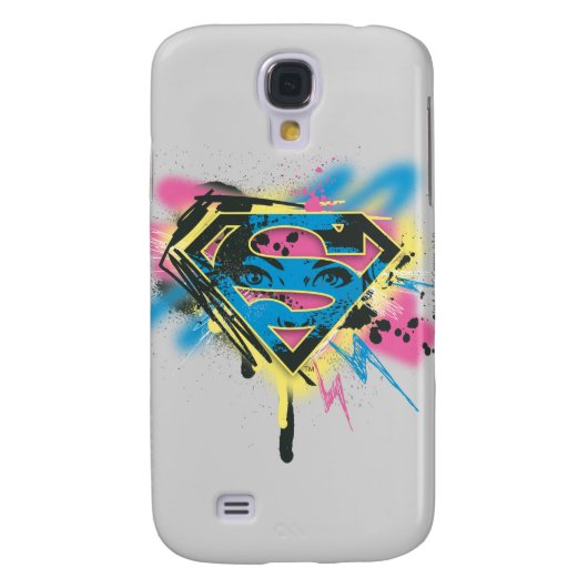 Supergirl, verf en morsen Case-Mate samsung galaxy hoesje (Achterkant)