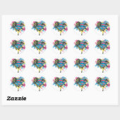 Supergirl, verf en morsen ronde sticker (Vel)