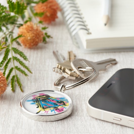 Supergirl, verf en morsen sleutelhanger (Zijkant)