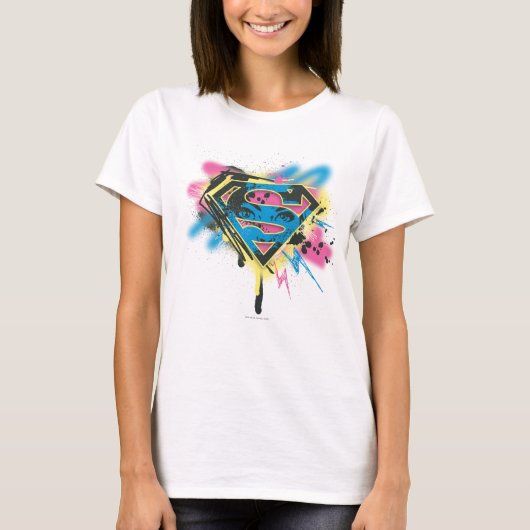 Supergirl, verf en morsen t-shirt (Voorkant)