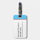 Supergirl Vliegen in Blauw Pak Bagagelabel (Achterkant verticaal)