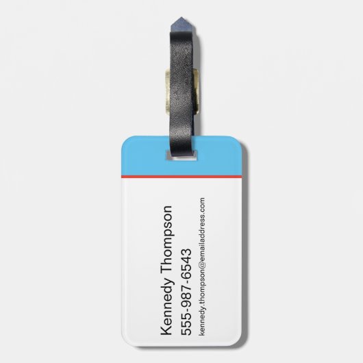 Supergirl Vliegen in Blauw Pak Bagagelabel (Achterkant verticaal)