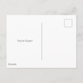 Supergirl Vliegen in Blauw Pak Briefkaart (Achterkant)