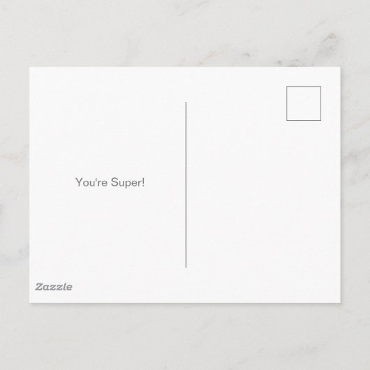 Supergirl Vliegen in Blauw Pak Briefkaart (Achterkant)