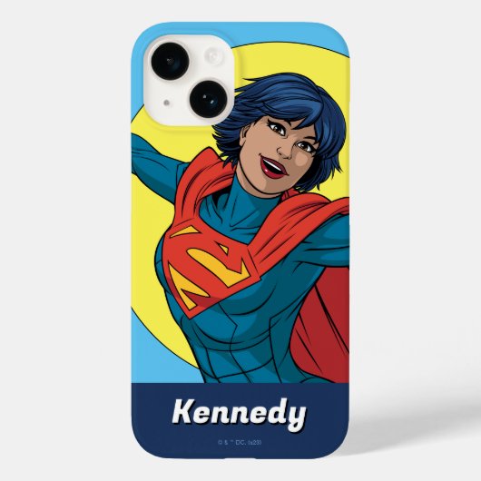 Supergirl Vliegen in Blauw Pak Case-Mate iPhone Case (Achterkant)