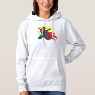 Supergirl Vliegen in Blauw Pak Hoodie