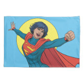 Supergirl Vliegen in Blauw Pak Kussensloop (Achterkant)