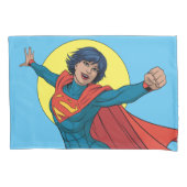 Supergirl Vliegen in Blauw Pak Kussensloop (Voorkant)