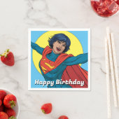 Supergirl Vliegen in Blauw Pak Servet (Insitu)