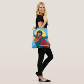 Supergirl Vliegen in Blauw Pak Tote Bag (Op model)