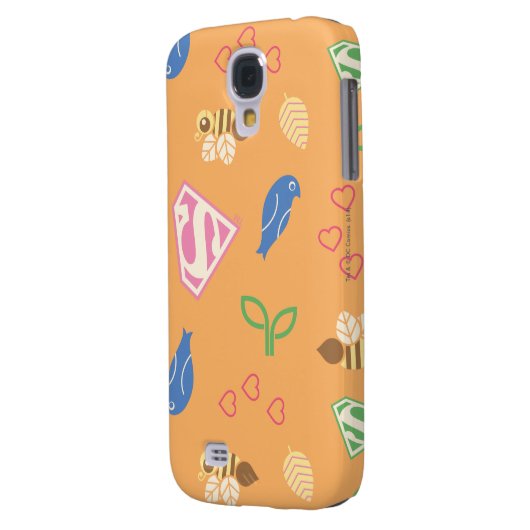 Supergirl vogels en bijen Sinaasappel Case-Mate Samsung Galaxy Hoesje (Achterkant Links)