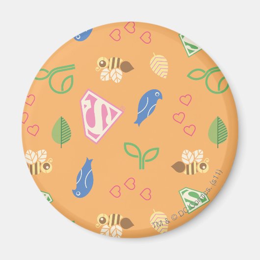 Supergirl vogels en bijen Sinaasappel Magneet (Voorkant)