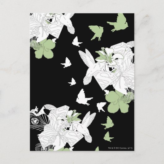 Supergirl vogels en veren briefkaart (Voorkant)