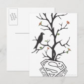 Supergirl vogels in de boom briefkaart (Voorkant / Achterkant)