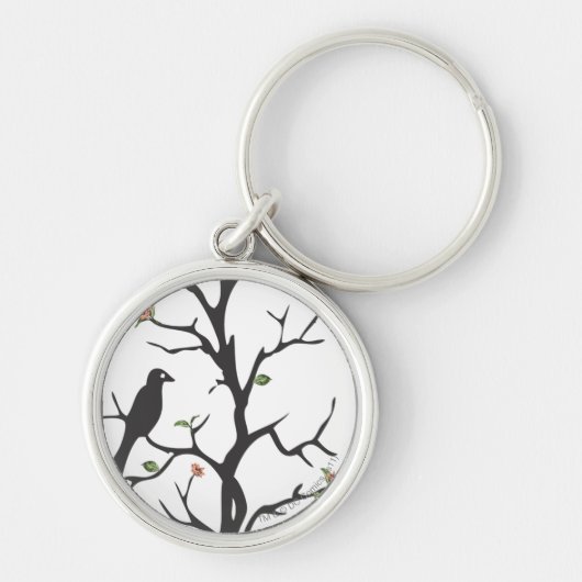 Supergirl vogels in de boom sleutelhanger (Voorkant)