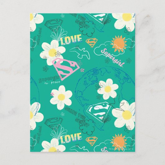 Supergirl voor het Vredespatroon Briefkaart (Voorkant)