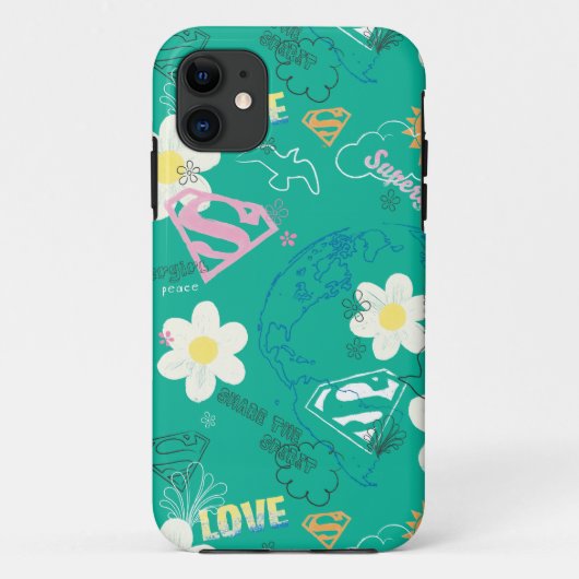 Supergirl voor het Vredespatroon Case-Mate iPhone Case (Achterkant)
