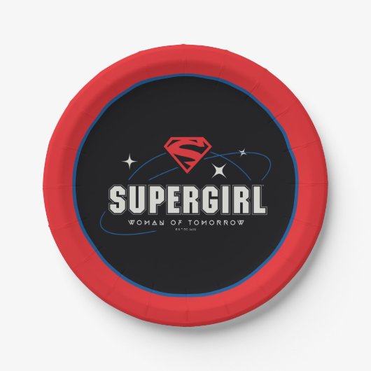 Supergirl Vrouw van Morgen Papieren Bordje (Voorkant)