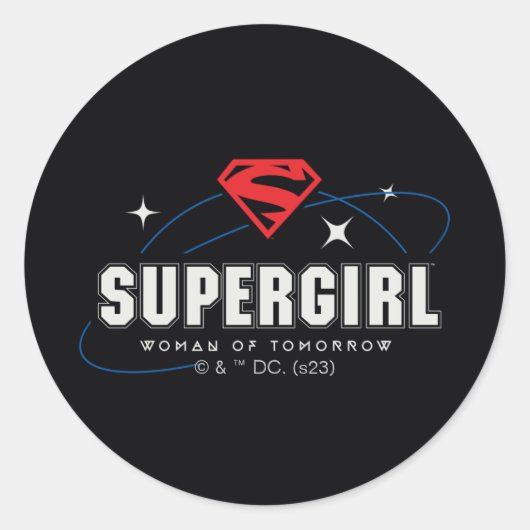 Supergirl Vrouw van Morgen Ronde Sticker (Voorkant)