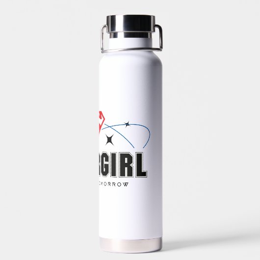Supergirl Vrouw van Morgen Waterfles (Achterkant)