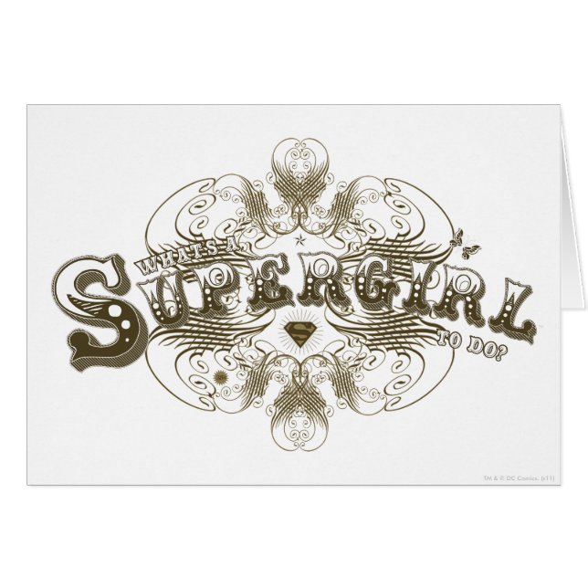 Supergirl Wat is een meisje dat bruin moet doen (Voorkant Horizontaal)