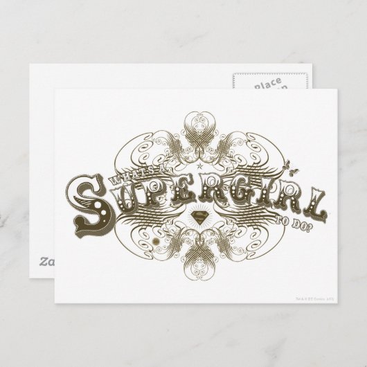 Supergirl Wat is een meisje dat bruin moet doen Briefkaart (Voorkant / Achterkant)