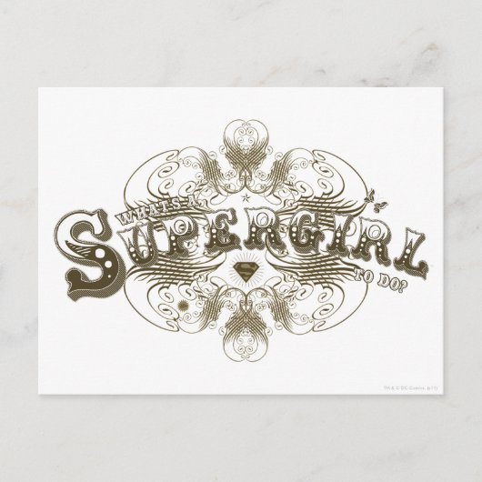 Supergirl Wat is een meisje dat bruin moet doen Briefkaart (Voorkant)