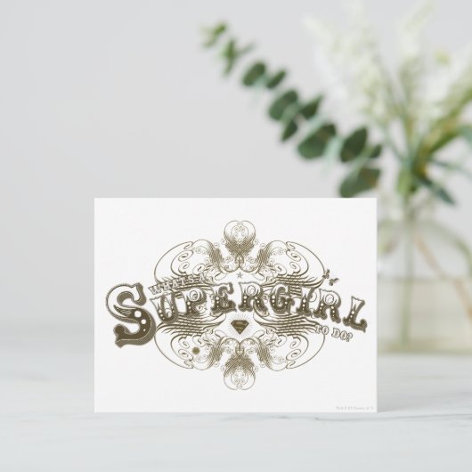 Supergirl Wat is een meisje dat bruin moet doen Briefkaart (Staand voorkant)