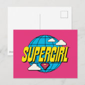 Supergirl wereldwijde pop grafiek briefkaart (Voorkant / Achterkant)