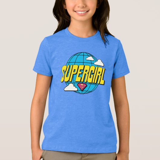 Supergirl wereldwijde pop-grafiek Tri-Blend shirt (Voorkant)