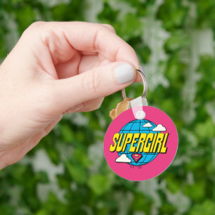 Supergirl wereldwijde pop grafisch sleutelhanger