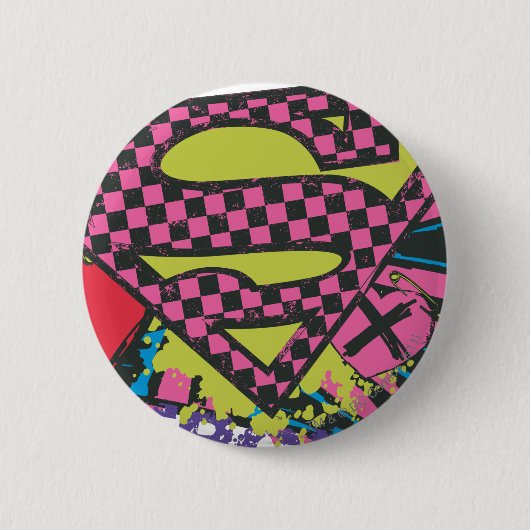 Supergirl X Ronde Button 5,7 Cm (Voorkant)